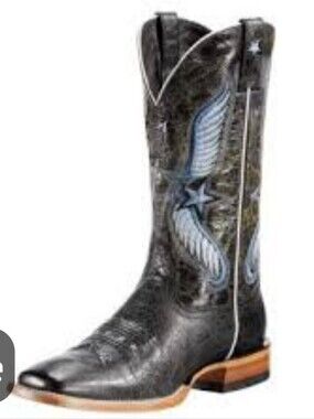Ariat Boogie Woogie Crazy Star Cowboy Boots  size 10.5 Mens